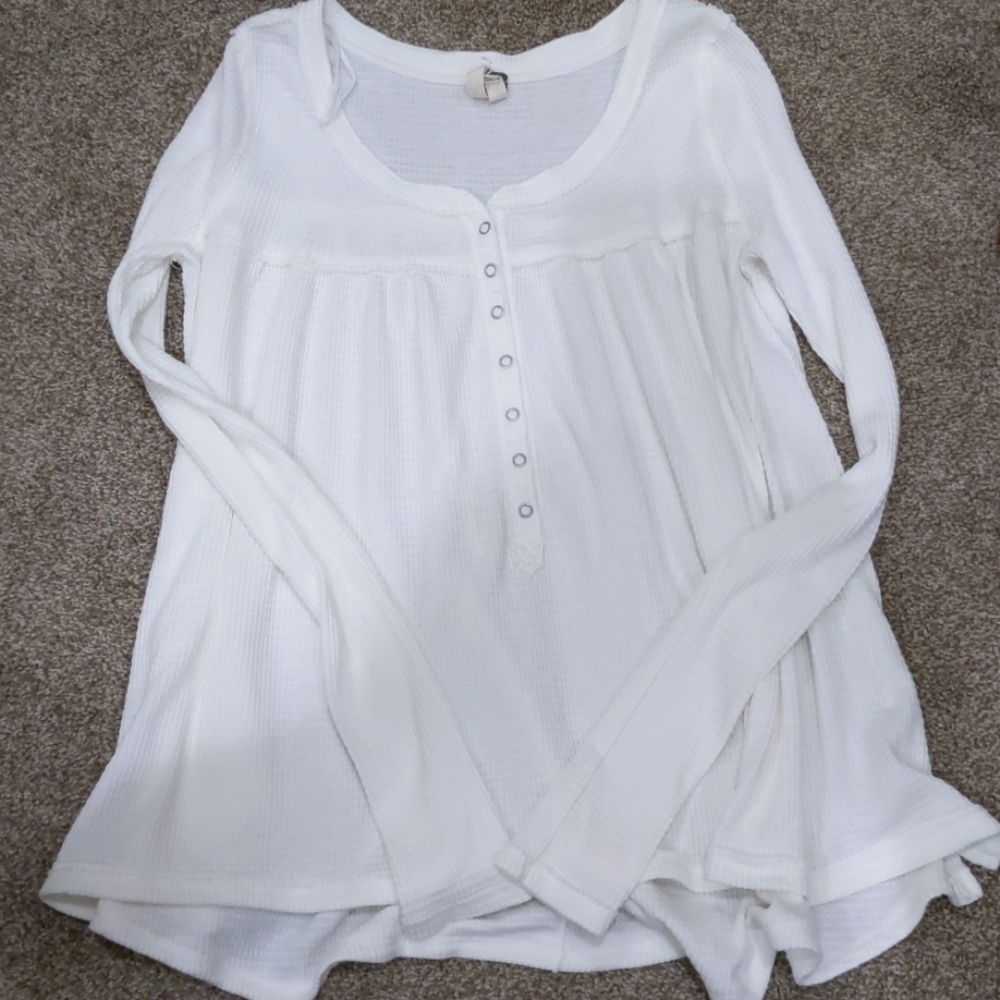 Free People thermal henley top